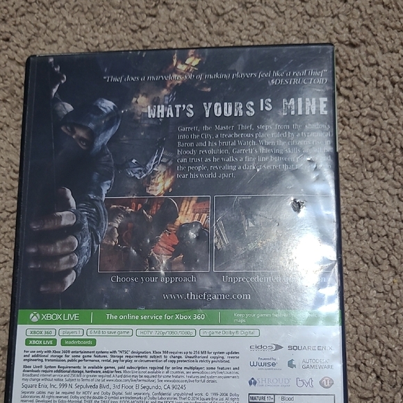 Thief for Xbox 360 - Black - Picture 2 of 2